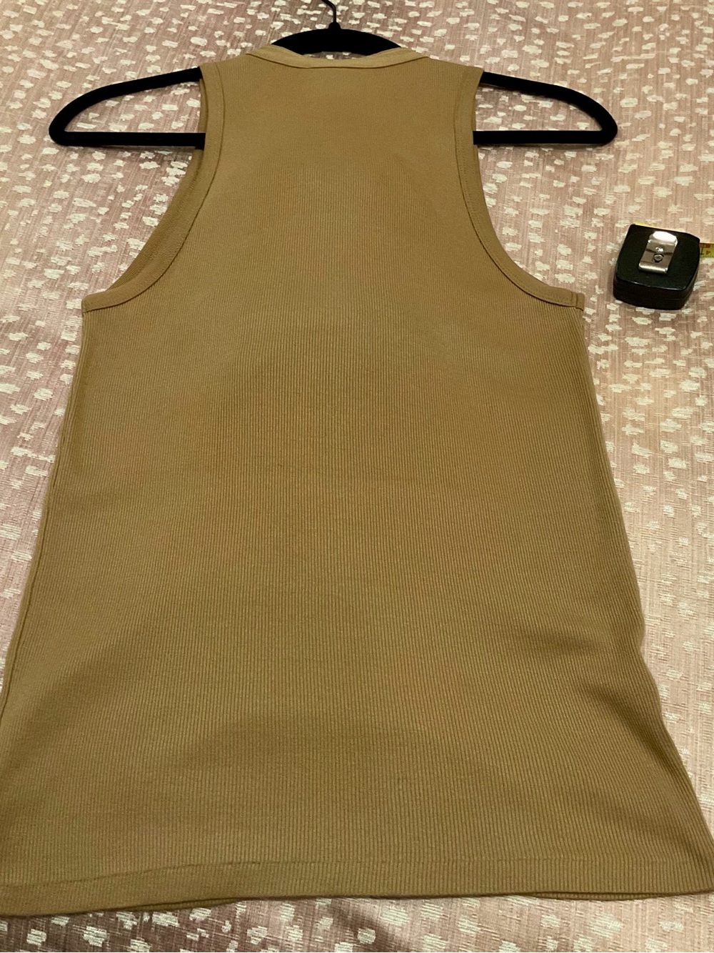 Ralph Lauren Black Label Tan Ruffle Sleeveless Top Size L - Picture 12 of 12